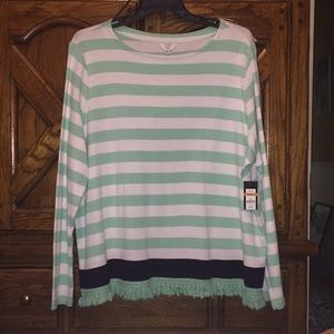 Crown and Ivy - NWT - Striped Top - 3X